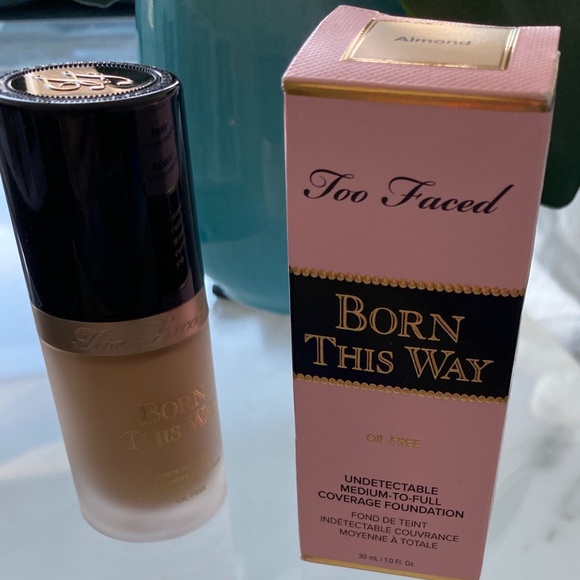 TOO FACED BORN THIS WAY MATTE 24 HOUR LAST HYALURONIC ACID FOUNDATION ALMOND NIB - Picture 2 of 4